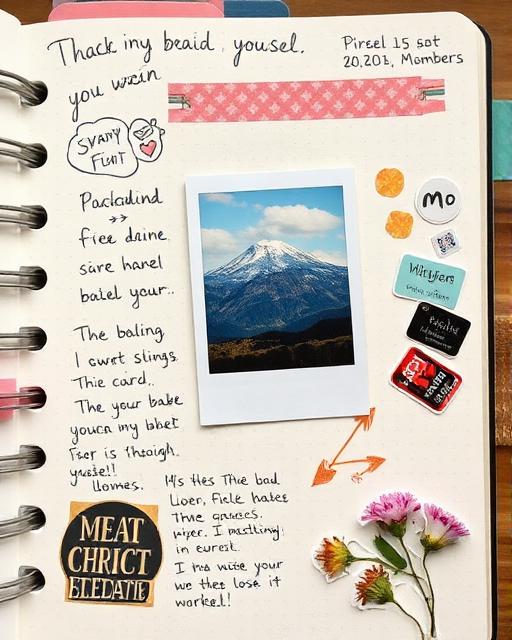Handwritten scrapbook style preview