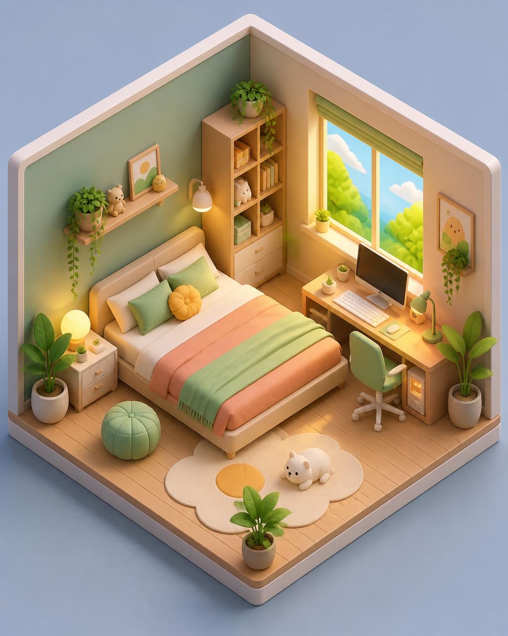 Isometric room style preview