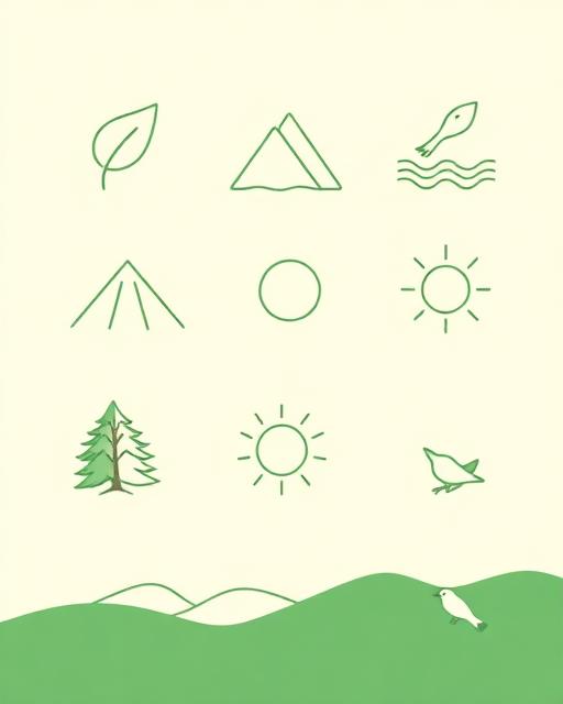 Line-art icon set style preview